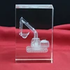 Cheap high quality custom transparent 3d crystal laser engraving cube photo frame