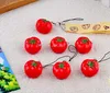New Cute Unique Design 3D Promotional Fake Fruit Gift Key Chain Artificial Mini Tomato Key Chains For Crafts Display