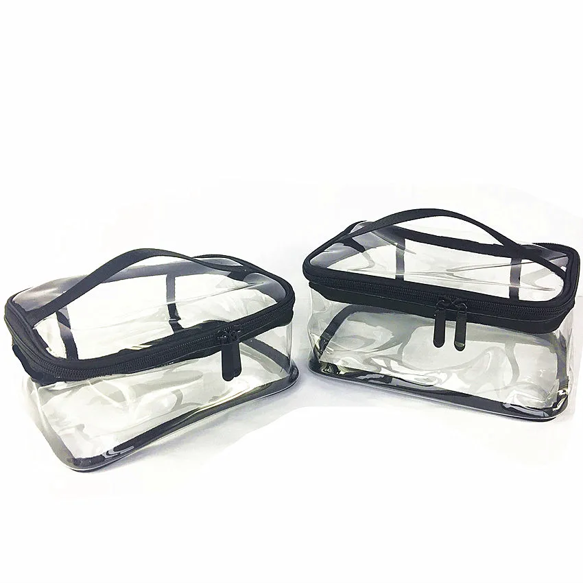 

Light Weight Trendy Water Proofing Practical Clear Zippered PVC Makeup Bag for Women