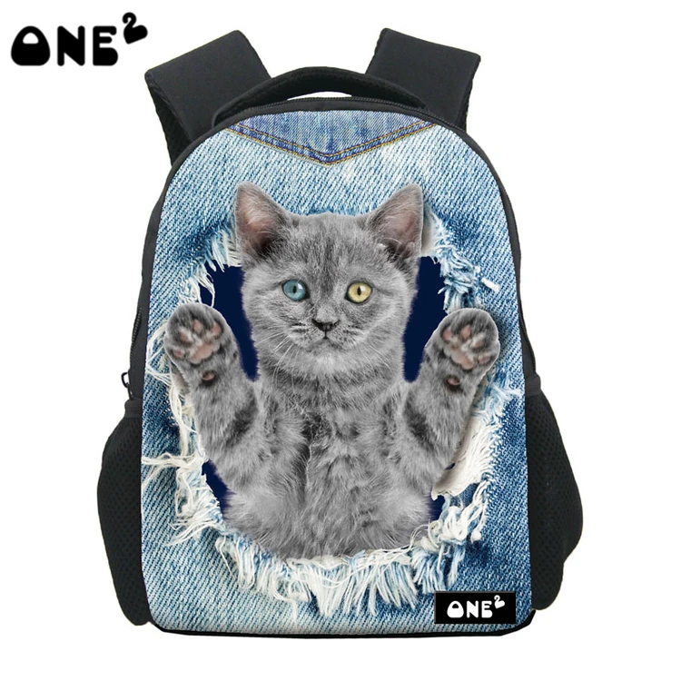 

ONE2 Design pocket cat cute school bag backpack for girls boys children kids students, Customized