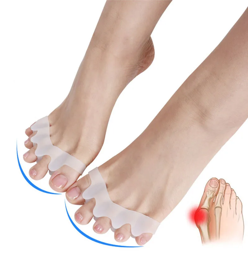 1pair Silicone Feet Hallux Valgus Insole Ring Thumb Heels
