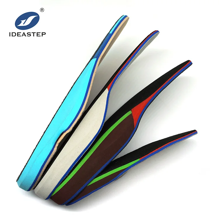 

Ideastep factory directly supply wholesale custom made foot orthotics and orthopedic medical eva insoles, Champagne and black and gray