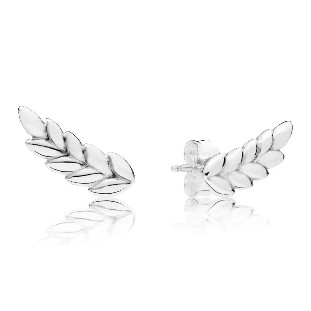

Curved 925 Sterling Silver Grains Design Earrings For Women, N/a