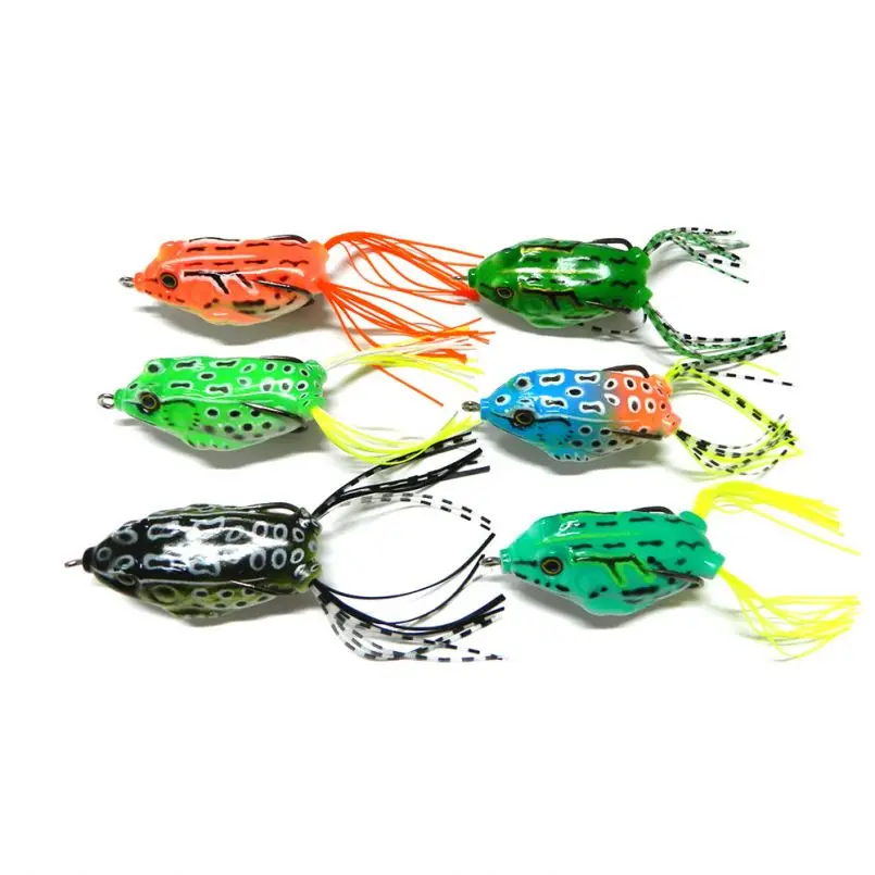 

Wholesale Hollow Frog Bait Soft Frog Topwater Fishing Lure 55mm-12.5g handmade frog fishing lure, 6 colours available/unpainted/customized