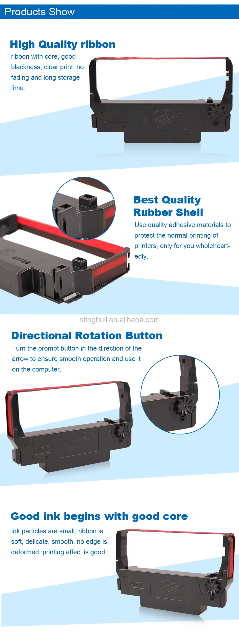 Printer Ribbon Erc 30 / 34 / 38 Compatible Pos Ribbon Cassette For