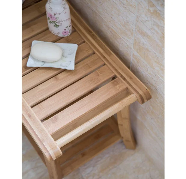 Bamboo Shower Bench Bath Seat Bench Perfect For Indoor Or Outdoor With