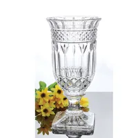 

New arrival clear and high quality beautiful hand cut crystal glass flower vase