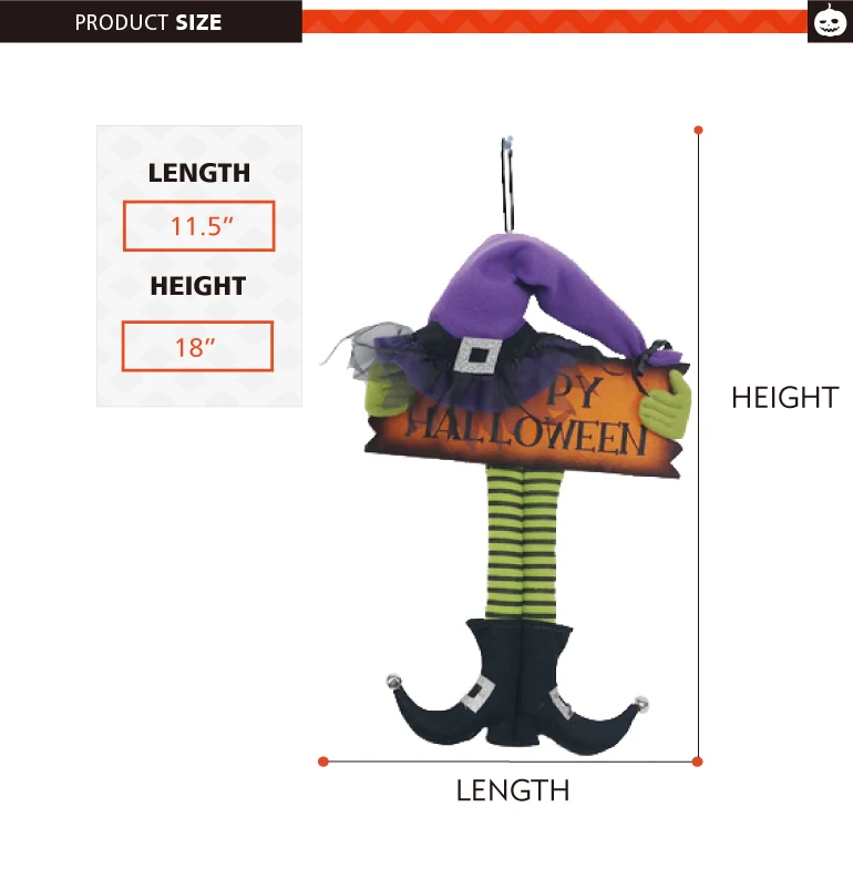 
felt witch sign wall ornament halloween party supplies wholesale china for promotion 