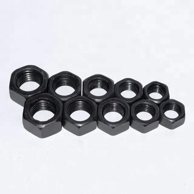 
DIN 934 Grade 4 8 10 Black Oxide Carbon Steel Hex Nuts 