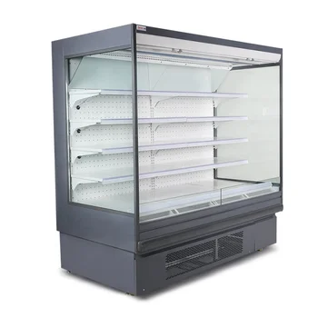 Multideck Upright Air Curtain Cabinet Refrigerator For Supermarket