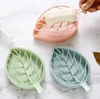 Hot Selling Plastic Soap Dish / Soft Soap Holder / Leaf Shape Soap Box