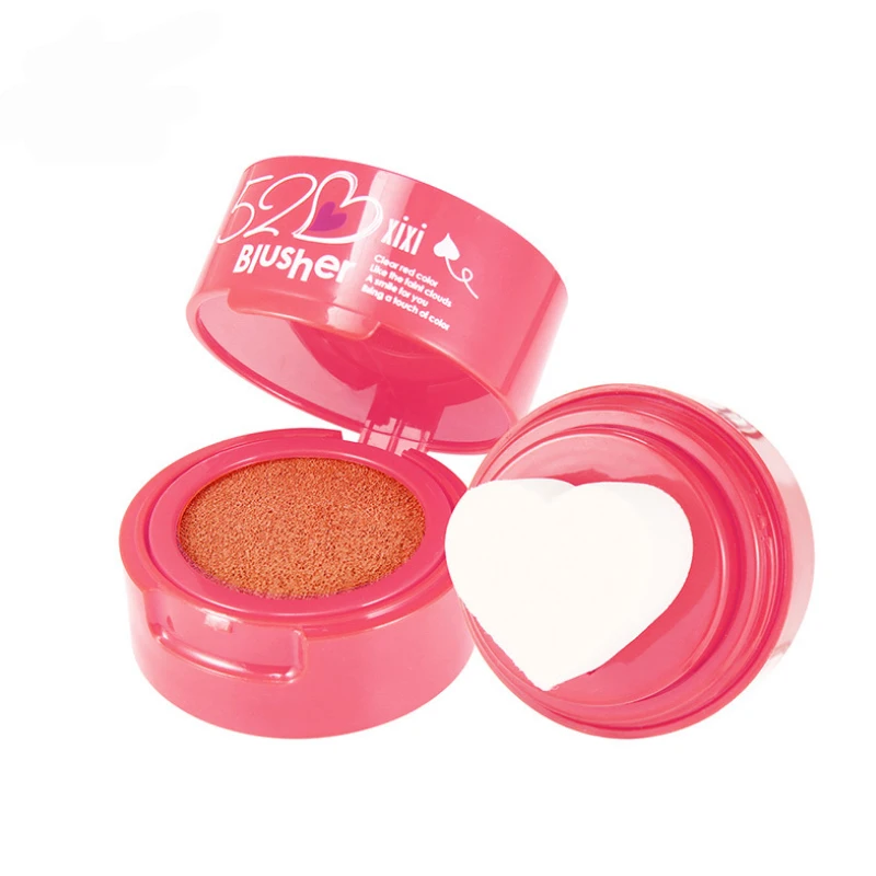 

Air Cushion Blusher Folding Heart Shape Shimmer Blush Rouge 3 Colors Easy To Wear Natural Face Contour Make Up