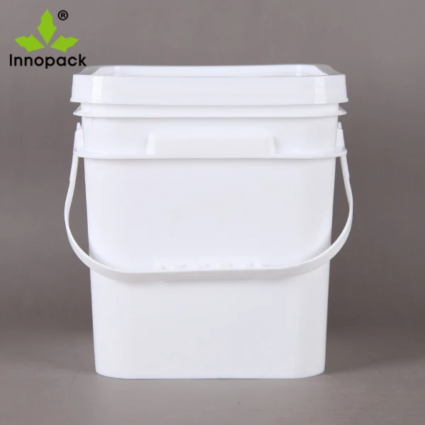 2 Gallon Clear Square Pail With Metal Handle Buy Square Plastic Pail