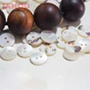 Flat natural white pearl four holes shell button for shirt
