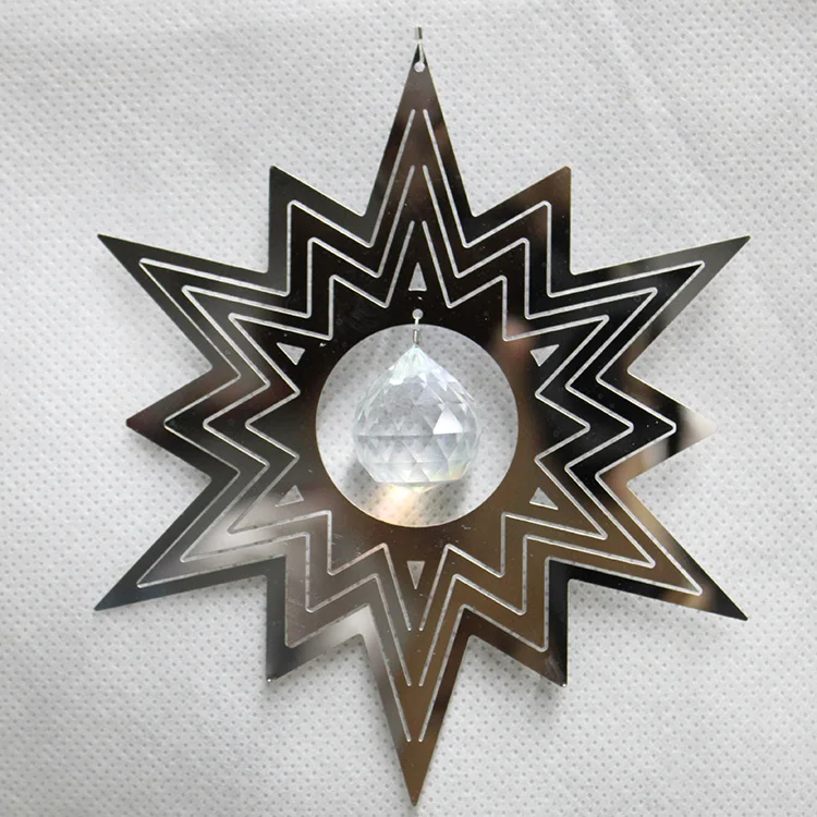 Garden Decor Metal Ornaments Cosmo Laser Cut Snowflake Hanging Outdoor