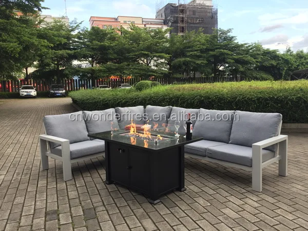 Outdoor Gas Feuerstelle Tisch Mit Rechteck Granit Tisch Tops,55,000 Btu