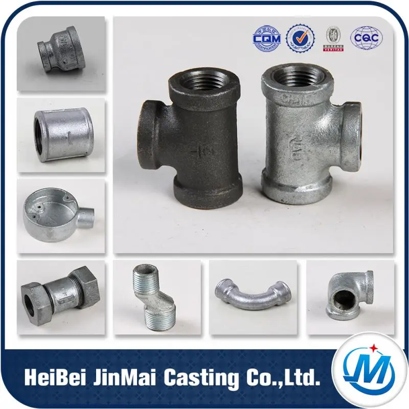 Idraulico Zincato Cast Ferro Zincato a Caldo Tubo di Acqua Raccordi