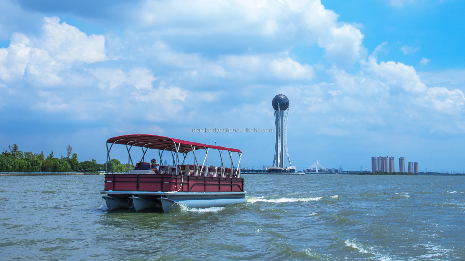 
2019 large business yacht tourism water bus Aluminum 30 passenger boat 