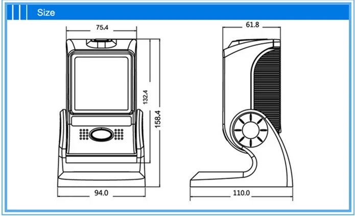 supermarket retail auto code reader 1d barcode scanner