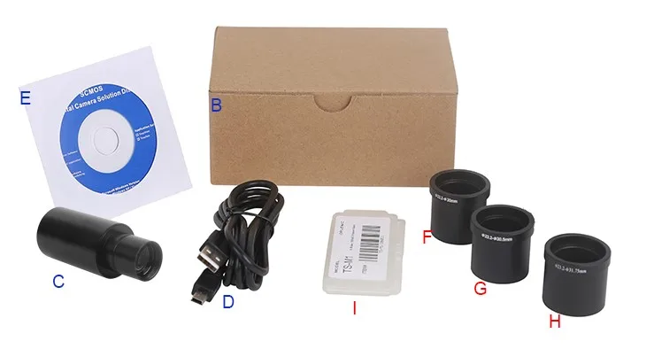 SPCMOS Series USB2.0 CMOS Microscope 23.3mm Eyepiece Camera with Reduction Lens