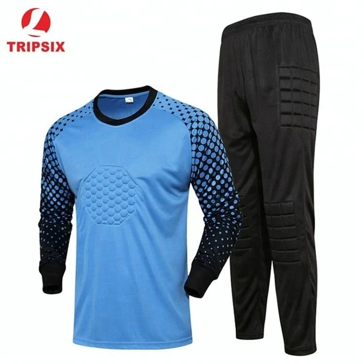 

Sky Blue Custom Soccer Football Goalkeeper Jersey, Blue;green;orange;red;purple