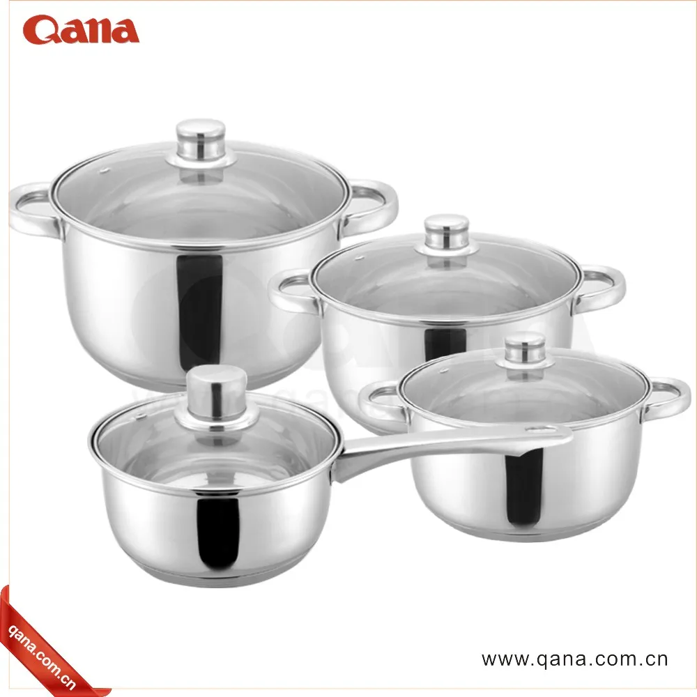 Qana 7pcs 18/8 Best Stainless German Cookware Set Buy German Cookware