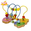 Wholesale wooden beads cube colorful wire labyrinth toy for kids WJ278242