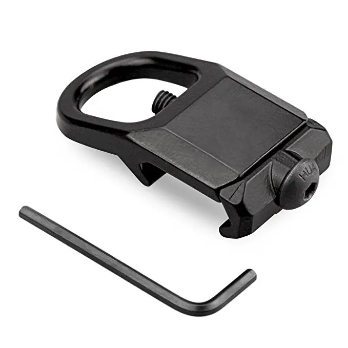 

Tactical Quick Detach RSA GBB Buckle Rifle Sling Swivel Hook Mount Adapter for 20mm Picatinny Weaver Rail Hunting, Matte black