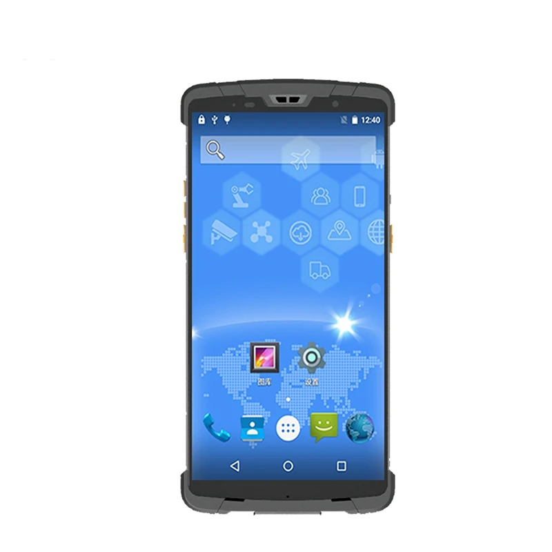 Bluetooth GPS Android 8.1 Smartphone NFC RFID Handheld Data Terminal PDA 1 D Barcode Scanner Hand-held