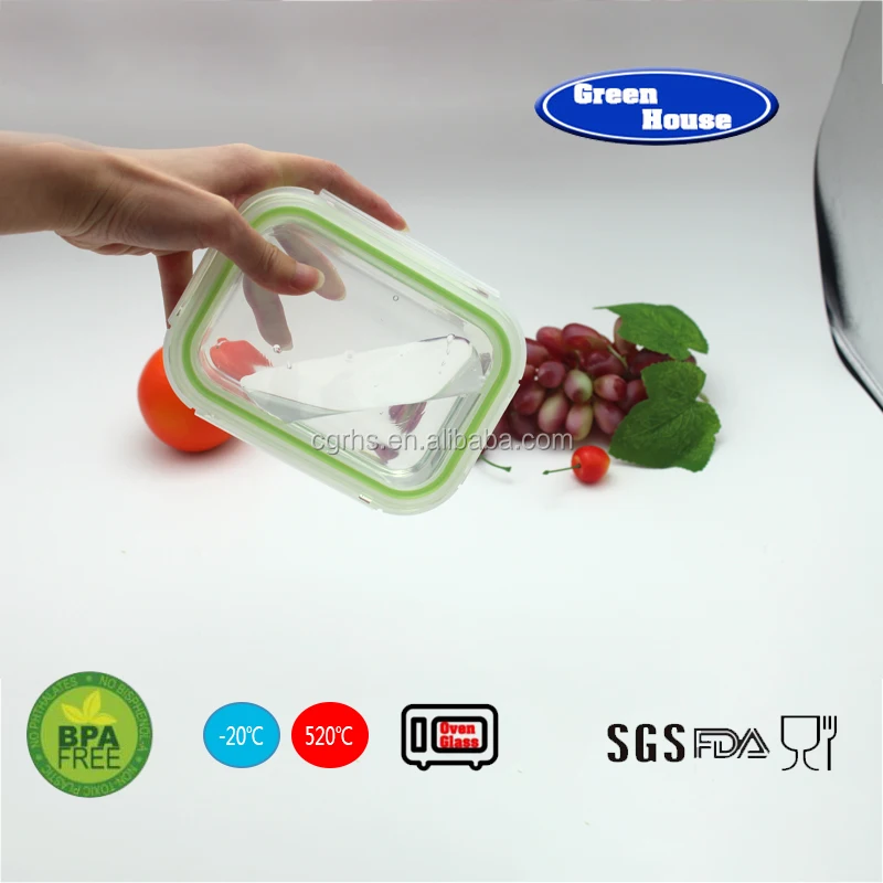 
2018 High Quality Borosilicate Glass Round Storage Takeaway Food Containers 