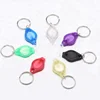 2019 New Arrivals Key Chain 7 Shell Colors ABS Plastic Functional White Light Keyring Led Diamond Keychain