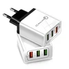 2018 Trending qualcomm Portable Travel phone 3 port Multi Usb Ports Adapter Quick 3.0 Fast Plug Eu/Us Wall Charger