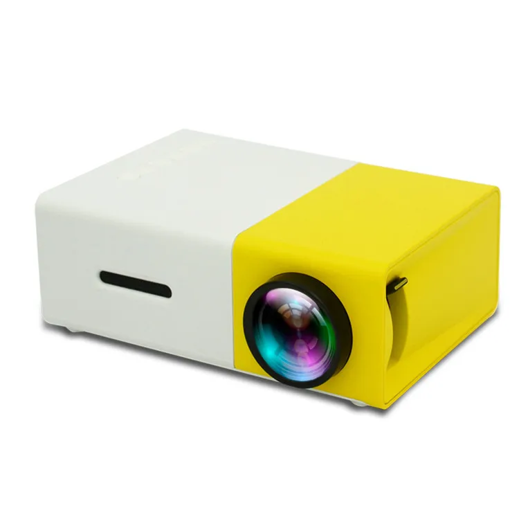 

Excel Digital LED mini mobile Projector HD 1080P 80 inch YG300 Home Projector, Yellow and white,black and white