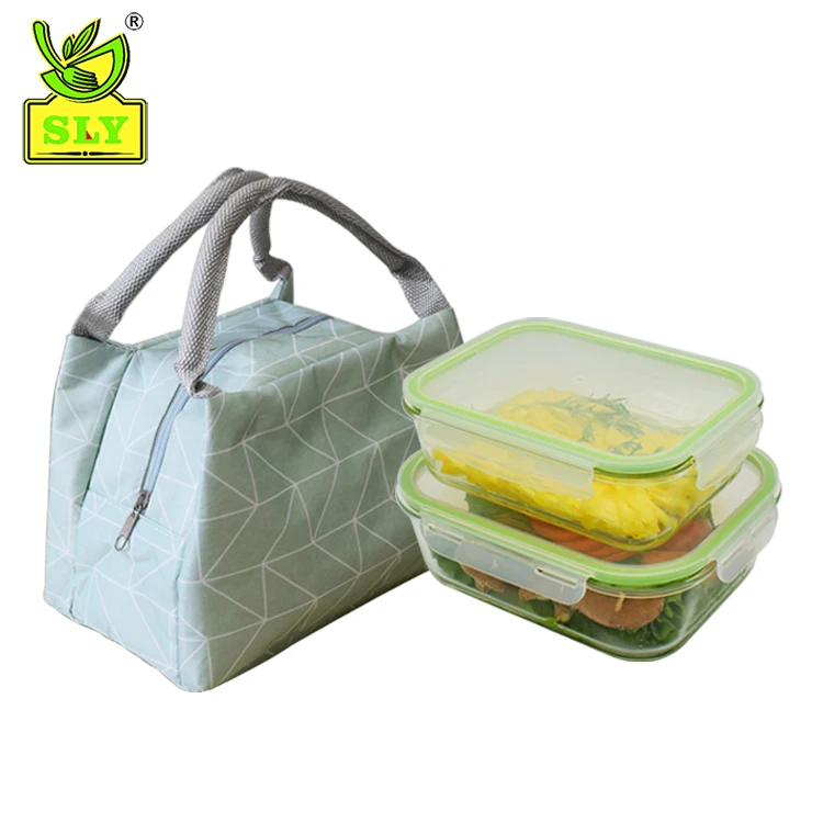 Glass Food Storage Set Pyrex Container 2pcs With A Bag Vacuum