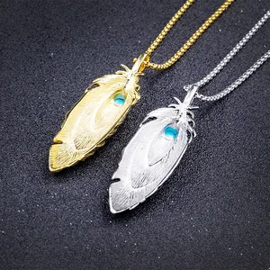 timepieces, jewelry, eyewear necklace feather wing pendant