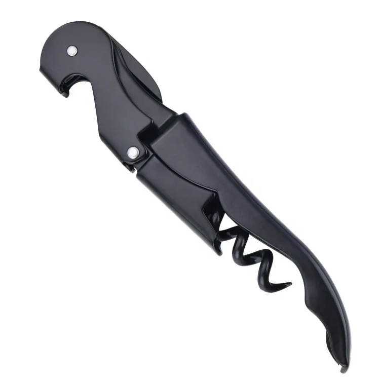 

Wine tools accessories hot sale wine corkscrew black color wine opener corkscrew with promotion, Custom color