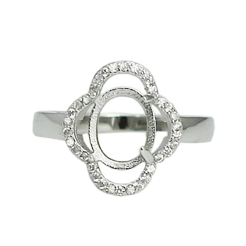 

Beadsnice oval cut 925 sterling silver fashion setting ring bases for jewelry making ID 31782