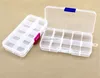 10 Grids Plastic Plectrum Case Storage Box Adjustable Grid Size
