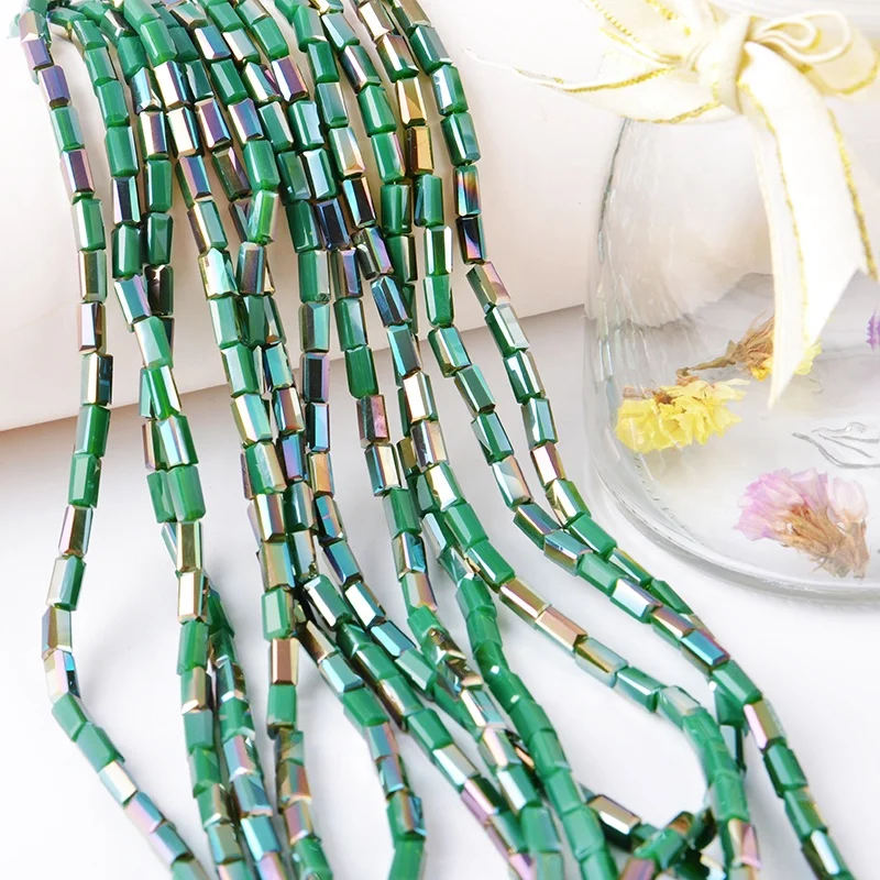 

Loose Cube Shape New Color Jewelry Making Supply Long Square Beads, Customized