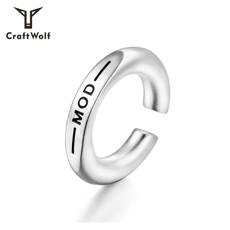 

Craft Wolf 2019 Fashion Stainless Steel BLINDREASON Round Ring, Gold, silver