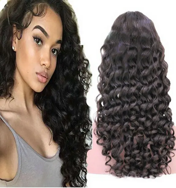 

pre plucked virgin hair loose wave full lace wig human hair 180% density wig