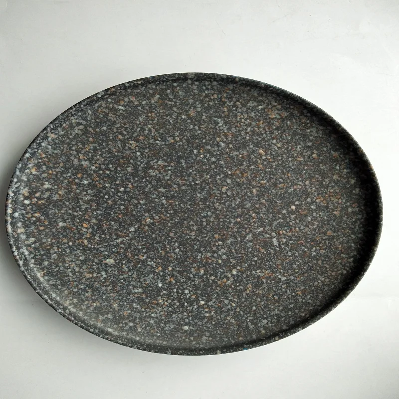 

Birthday Party Decoration Plates colorful porcelain ceramic plates breakfast, Marble stone color