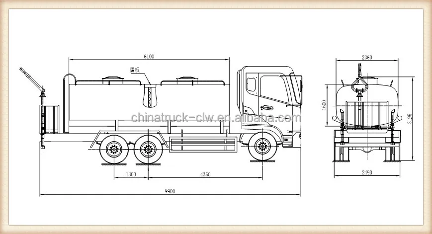 Factory Selling CAMC Hualing Star 6x4 Water Tank Truck 10 ton to 25tons ...