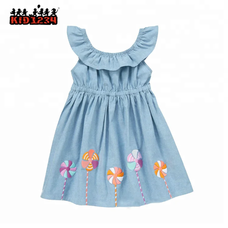 

Children baby girls cotton sleeveless pullover dress