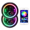 RGB headlight set 2*7" inch rgb headlight + 2 x*4" inch rgb fog light for jeep wrangler
