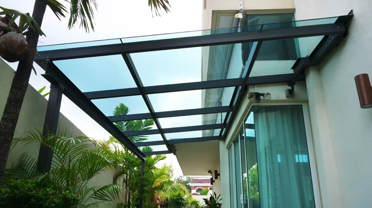 6.38mm 10.38mm laminated safety glass