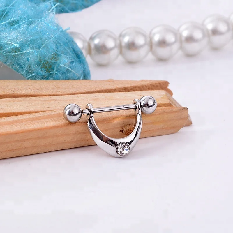 Crystal Stainless Steel Nipple Expander Jewelry Nipple Ring 14g Buy Nipple Expander Jewelry