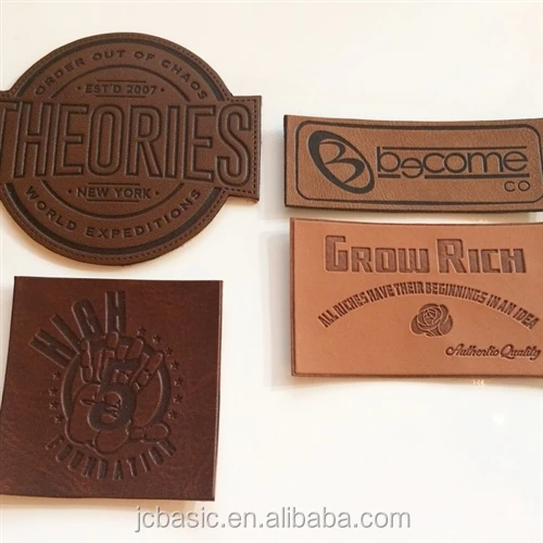 

Custom made embossed faux leather patches for hat