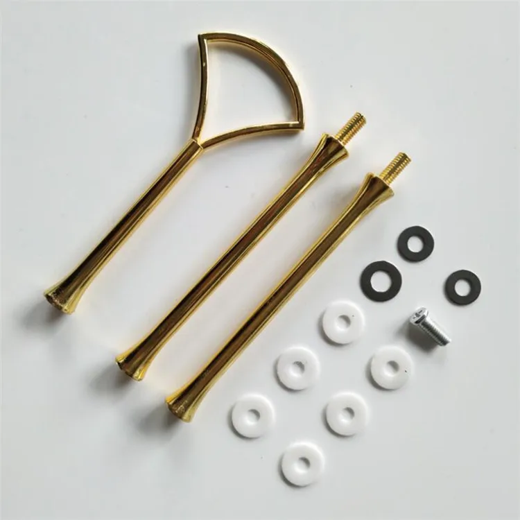 Cake stand handles and fittings hardware for tiered plates