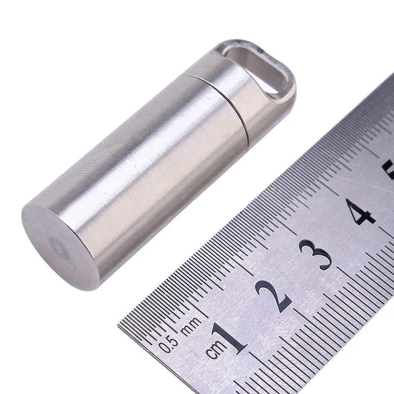 304 Stainless Steel Pill Storage Box Water Personal Daily Carry Around